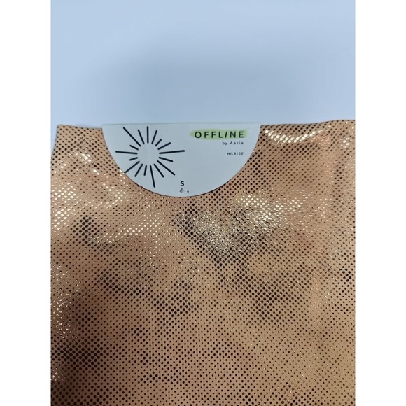OFFLINE by Aerie Womens Real Me Metallic Orange Athletic Shorts Size Small NWT - Picture 3 of 9